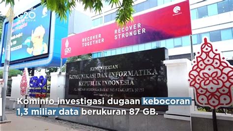 Kominfo Telusuri Kebocoran 1 3 Miliar Data Katadata Indonesia Video