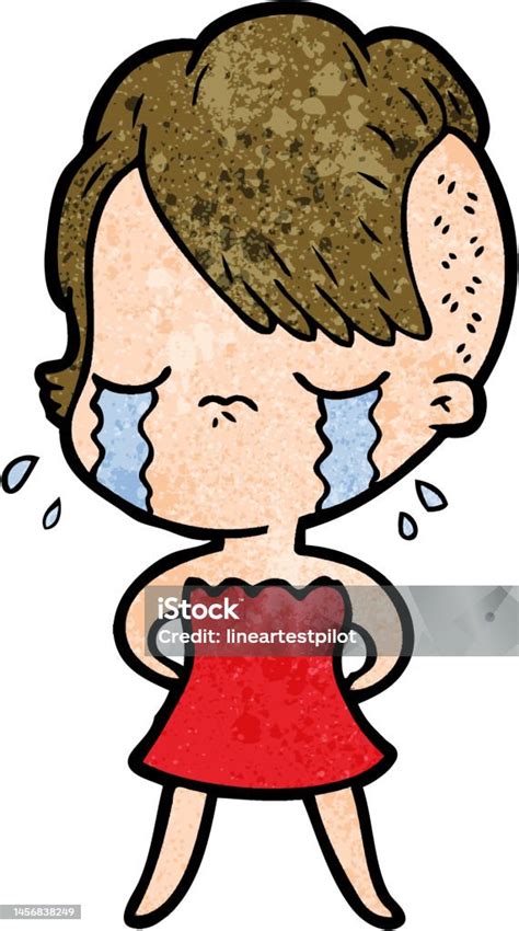 Cartoon Crying Girl Stock Illustration Download Image Now Adult Art Art Product Istock