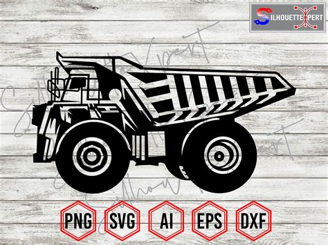 Dump Truck Silhouette Construction Truck Svg Heavy Etsy