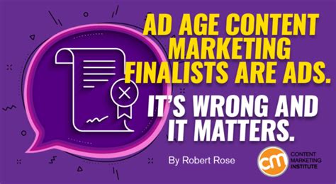 Ad Age Content Marketing Award List Finalists Are Ads Its Wrong