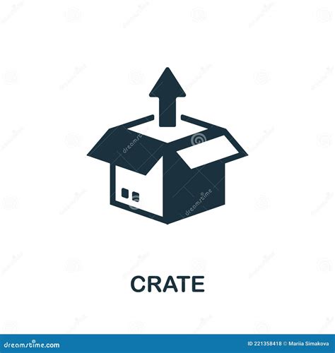 Crate Packaging Wooden Brown Symbol Vector Icon. Transportation Goods