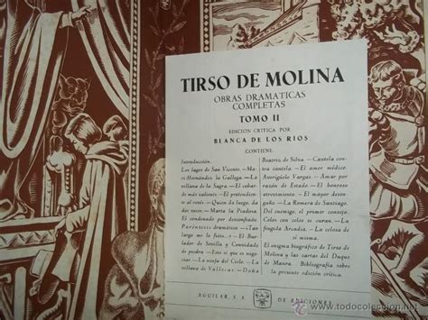 Tirso De Molina Obras Dramaticas En Tomos Edi Comprar Libros