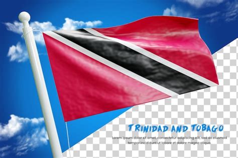 Premium Psd Trinidad And Tobago Realistic Flag D Render Isolated Or