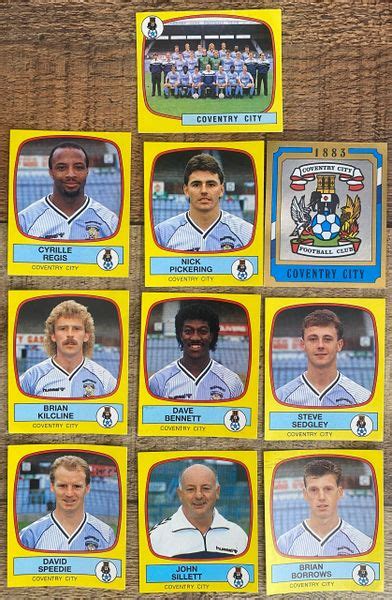 X Original Unused Panini Football Stickers Coventry City