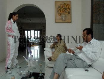 Indian Woman Tennis Star Sania Mirza With Father Imran Mirza Mother