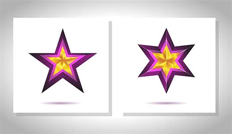 Realistic Star Clipart Vector Vector Set Of Realistic Metallic Golden