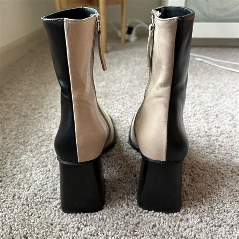 Alohas South Bicolor Stone Beige And Black Boots Depop