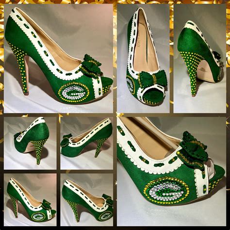 Handmade Packers Heels Green Bay Packers Custom heelsPackers | Etsy