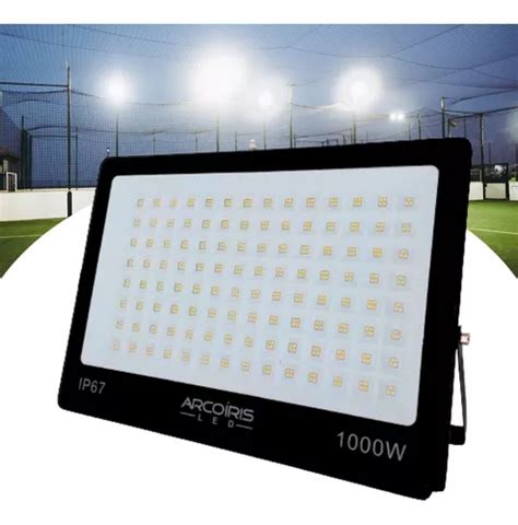 Foco LED de campo de 1000 W bivolt blanco frío carcasa de color