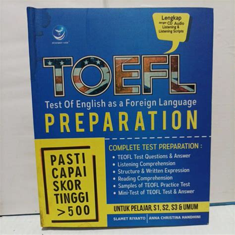 Jual Buku Toefl Fest Of English As A Fareign Language Preparation