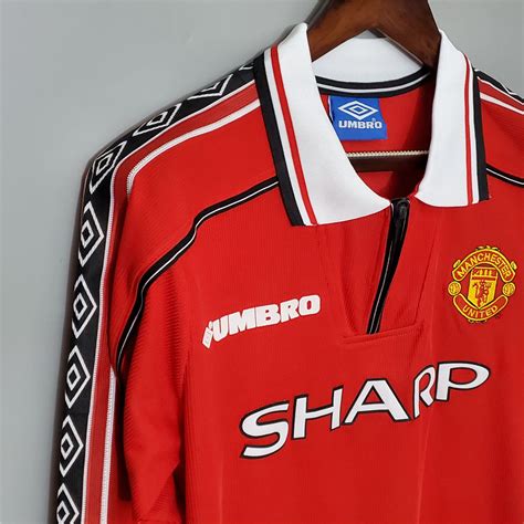 Manchester United 1998 99 Home Long Sleeves Shirt Retro Football Shirts