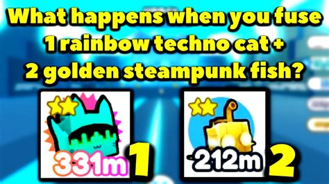 What Happens When You Fuse Rainbow Techno Cat And Golden Steampunk