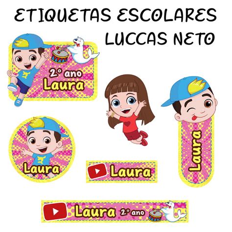 Kit Etiquetas Escolar Luccas Netto Elo