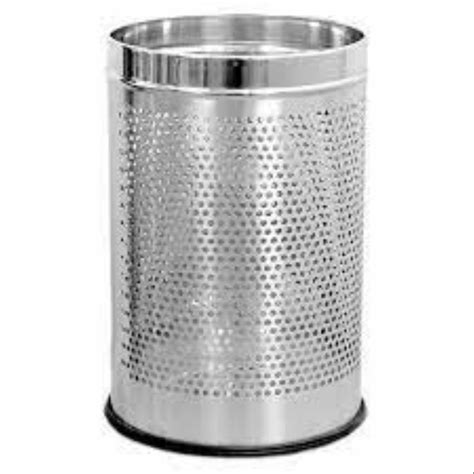 Open Top Silver Stainless Steel Dustbin In Pan India For Kitchen At Rs