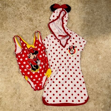 Disney Swim Disney Minnie Mouse Bathing Suit Cover Up Poshmark