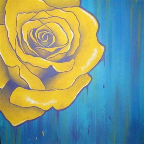 Yellow rose painting. Acrylic on wood. | Painting, Rose painting, Flower painting