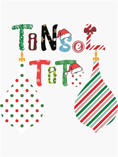 Jingle Balls Tinsel Tits Couples Christmas Matching Couple Sticker For Sale By AshzShop