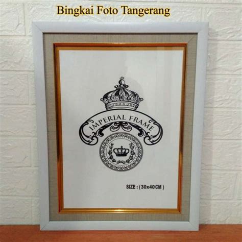 Promo Bingkai Figura Frame Foto 20R 40Cmx50Cm Linen Minimalis Hitam