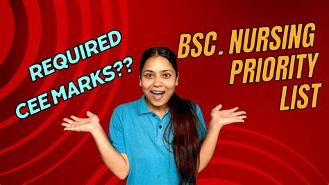 Priority List For Bsc Nursing With Required Cee Marks For Each College