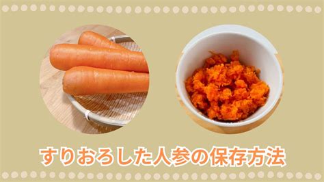 すりおろした人参の保存方法 食材保存ドットコム