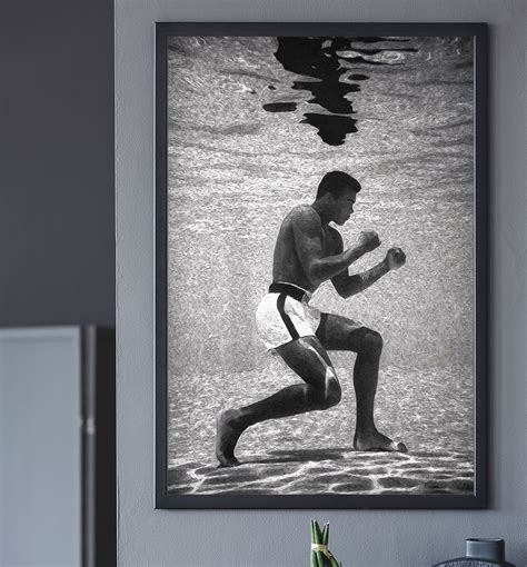 Muhammad Ali Underwater Poster Muhammad Ali Underwater Wall | Etsy