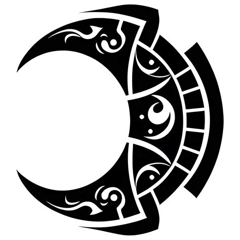 Crescent Style Tribal Tattoo Png Transparent Background Ai Generative