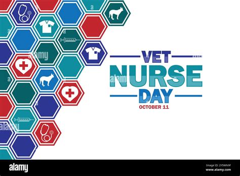 Vet Nurse Day Wallpaper With Shapes And Typography Banner Card