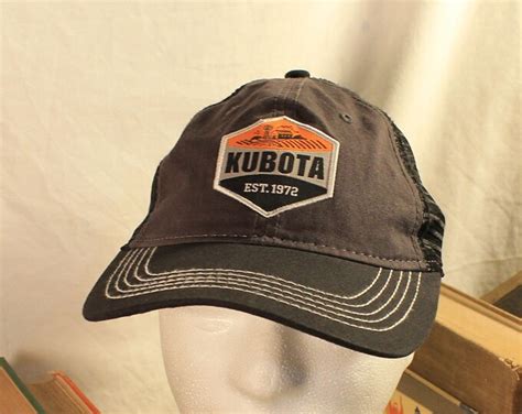 Vintage Kubota Tractors Adjustable Velcro Truckers Hat Baseball Cap One