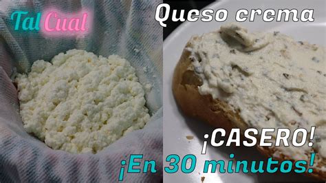 Queso Crema Casero Y RÁpido 30 Minutos Receta Tal Cual Youtube