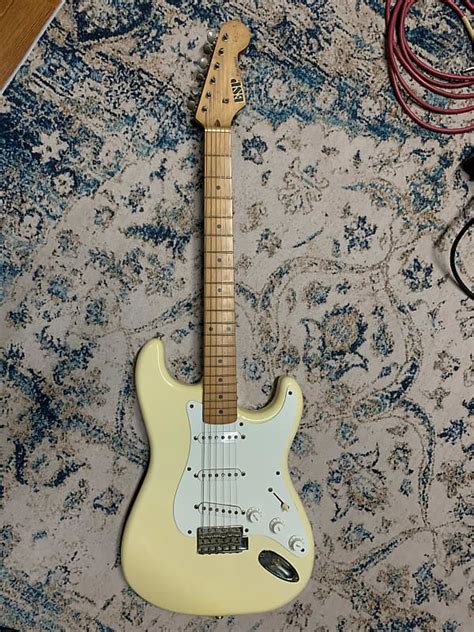 Esp 400 Series Stratocaster Guitar 1980s Cream Reverb