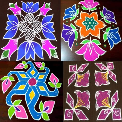 20 Beautiful Floral Rangoli Designs Using Flowers Styles At Life