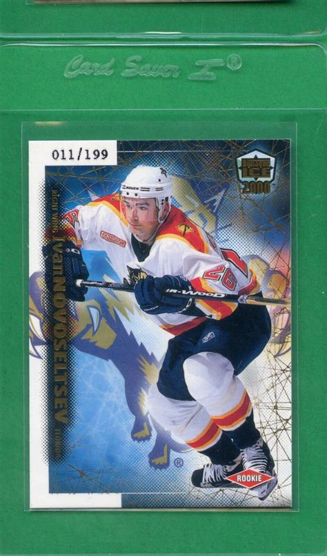 1999 00 PACIFIC DYNAGON ICE HOCKEY 91 IVAN NOVOSELTSEV SN 11 199 GOLD