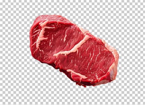 Bife De Carne Crua Sem Osso Em Fundo Transparente Psd Premium