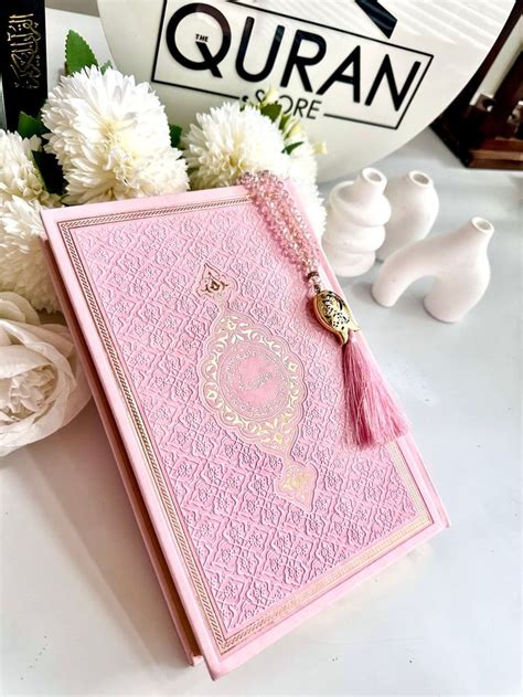 Large Soft Pink Arabic Quran Special Quran Set Muslim Woman Quran