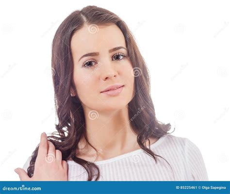 Jeune Brunette De Sourire Image Stock Image Du Caucasien