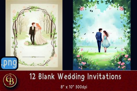 Blank Wedding Invitations Graphic By Chris Bacon Creative Fabrica