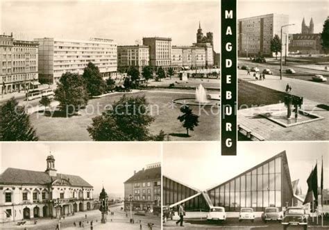 AK Ansichtskarte Magdeburg Karl Marx Strasse Wilhelm Pieck Allee