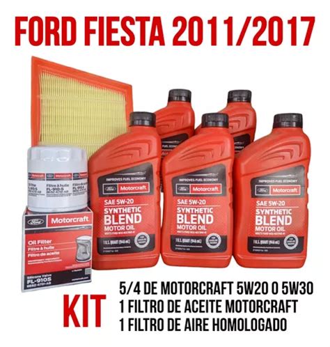 Kit Cambio De Aceite Motorcraft Ford Fiesta 2011 2017 Envío gratis