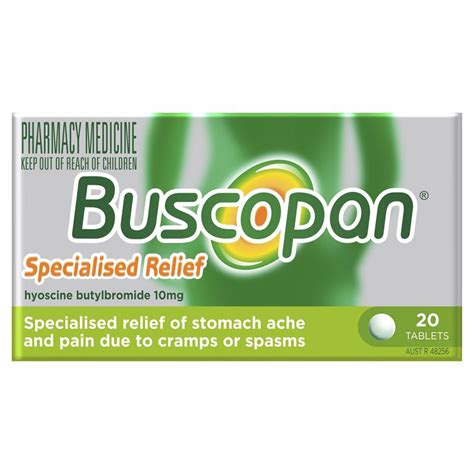 Buy Buscopan Stomach Cramps Pain Relief 10mg Tablets 20 Pack Online At