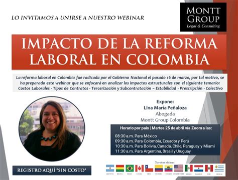 Impacto De La Reforma Laboral En Colombia Montt Group