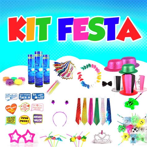 Kit Adereços Festa Aniversário 525 Itens no Elo7 Atacadão das Festas