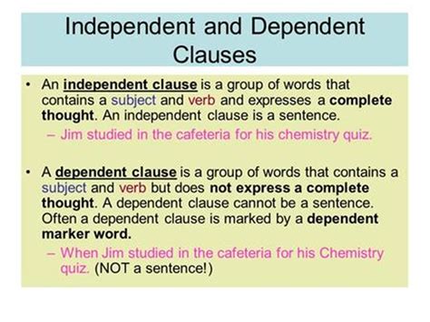 Independent Dependent Clauses Worksheet Printable Calendars At A Glance