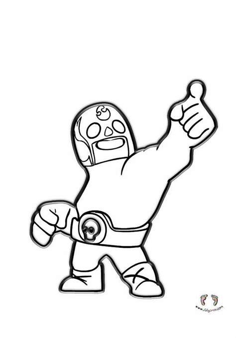 Printable Brawl Stars El Primo Pdf Coloring Pages 20 Boyama Images