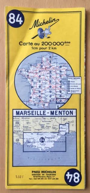 Ancienne Carte Michelin N Marseille Menton Eur Picclick Fr