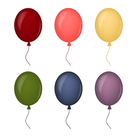 Premium Vector Set Of Celebration Colorful Balloons Isolated On White