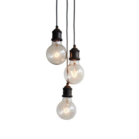 Light Bulbs Hanging From A Black Cord 46789230 Png