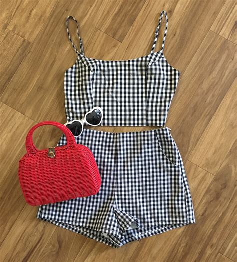 Retro Gal High Waist Gingham Shorts Double Trouble Apparel