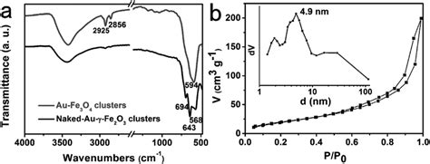 A Ft Ir Spectra For Au Fe 3 O 4 Clusters And Naked Au γ Fe 2 O 3 Download Scientific Diagram