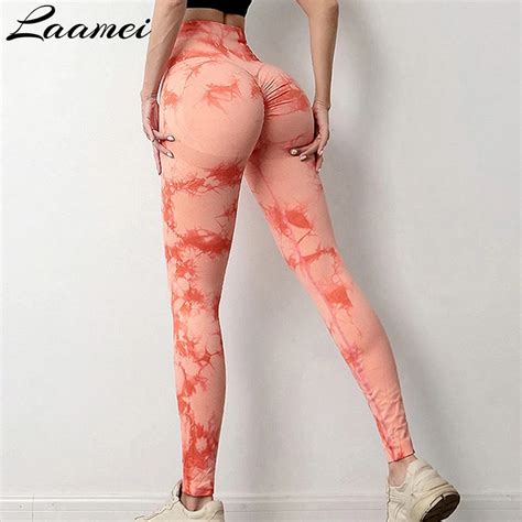 Leggings De Cintura Alta Sem Costura Para Mulheres Cal As De Ioga Tie