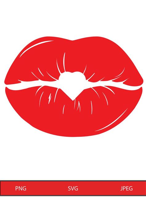 Lips Print Svg Lipstick Print Png Red Lips Sublimation File Lips Cut